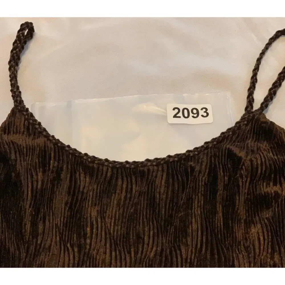 Scott McClintock Womens NEW Slip Dress  12 Chiffon Chocolate Brown Maxi Bodycon - Picture 16 of 16